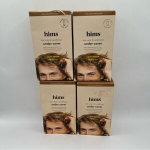 4X‎ Hims Hair Color & Conditioner Under Cover Light Brown 5 fl oz New